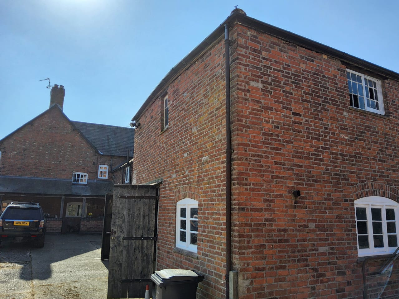 Bowing wall inspected during a structural assessment near Birmingham