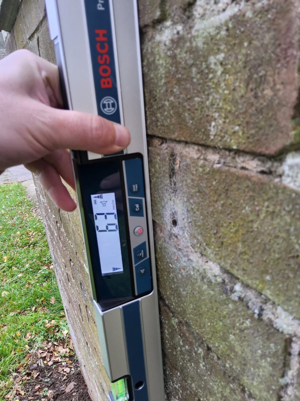 Leaning wall inspected during a structural engineer assessment near Sutton Coldfield